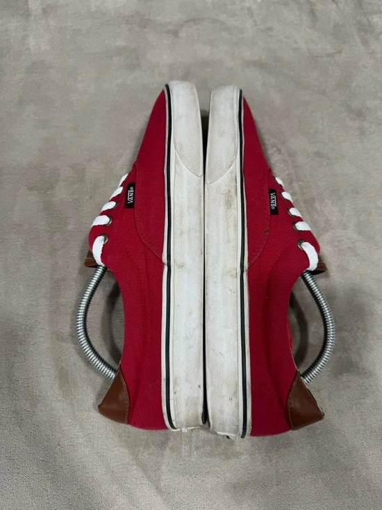 Vans Red Canvas Low-Top Sneakers - Picture 9 of 11
